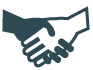 icon of two people shaking hands in agreement